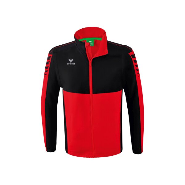 Erima Six Wings Jacke mit abnehmbaren Ärmeln Herren - schwarz/rot