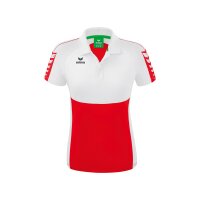 Erima Six Wings Poloshirt Damen - wei&szlig;/rot