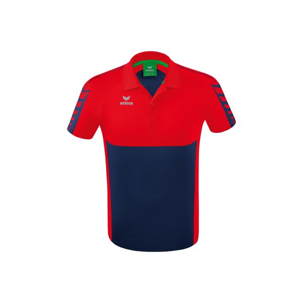 Erima Six Wings Poloshirt Herren - new navy/rot