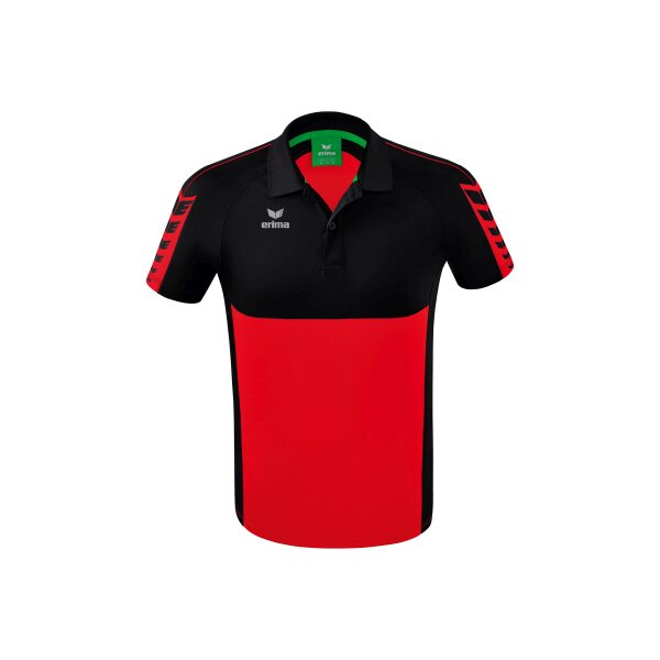 Erima Six Wings Poloshirt Herren - schwarz/rot