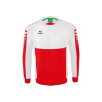 Erima Six Wings Sweatshirt Herren - wei&szlig;/rot