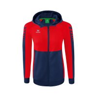 Erima Six Wings Trainingsjacke mit Kapuze Damen - navy/rot