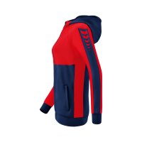 Erima Six Wings Trainingsjacke mit Kapuze Damen - navy/rot