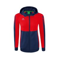 Erima Six Wings Trainingsjacke mit Kapuze Damen - new navy/rot