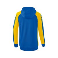 Erima Six Wings Trainingsjacke mit Kapuze Damen - blau/gelb