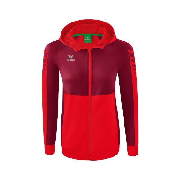 Erima Six Wings Trainingsjacke mit Kapuze Damen - rot/bordeaux