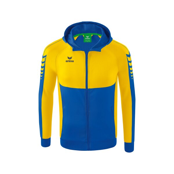 Erima Six Wings Trainingsjacke mit Kapuze Herren - blau/gelb