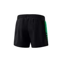 Erima Six Wings Worker Shorts Damen - schwarz/smaragd