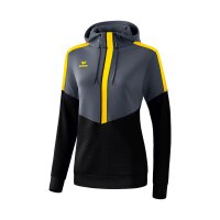 Erima Squad Kapuzensweat Damen - grau/schwarz/gelb