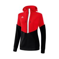 Erima Squad Kapuzensweat Damen - rot/schwarz/weiß