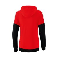 Erima Squad Kapuzensweat Damen - rot/schwarz/weiß