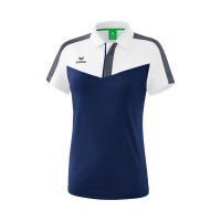 Erima Squad Poloshirt Damen - wei&szlig;/navy