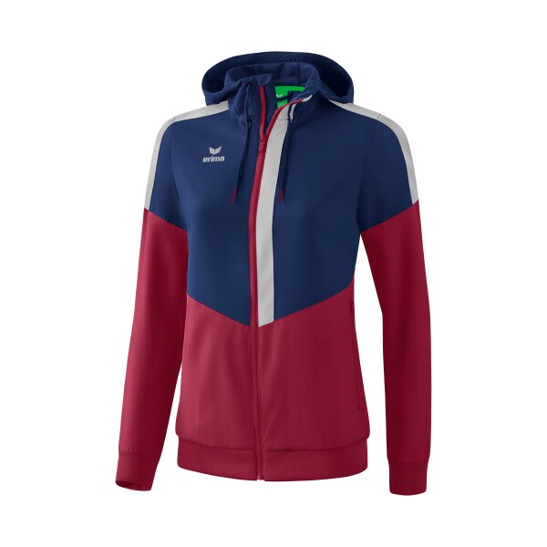 Erima Squad Tracktop Jacke mit Kapuze Damen - navy/rot