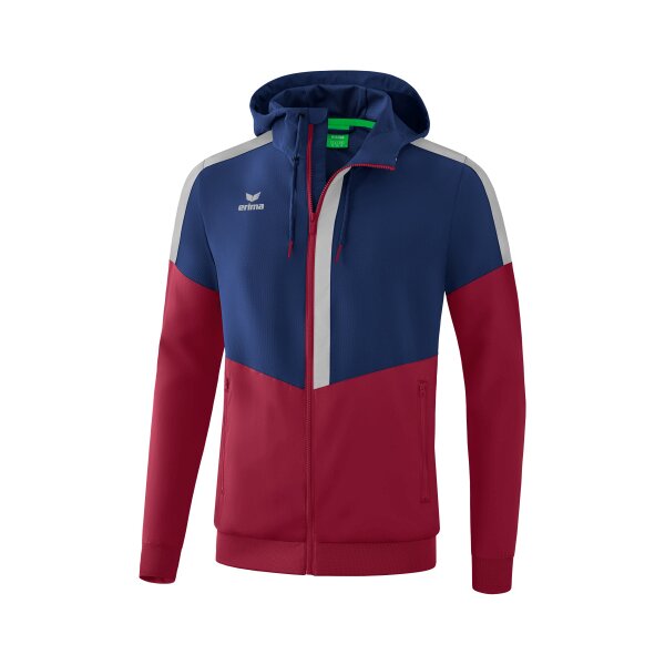 Erima Squad Tracktop Jacke mit Kapuze Herren - navy/rot