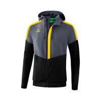 Erima Squad Tracktop Jacke mit Kapuze Herren - grau/schwarz/gelb