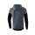 Erima Squad Tracktop Jacke mit Kapuze Herren - grau/schwarz/gelb