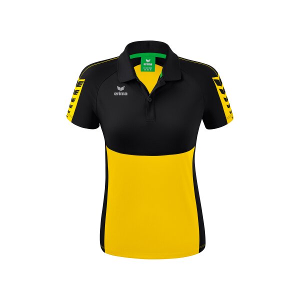 Erima Six Wings Poloshirt Damen - gelb/schwarz - 44