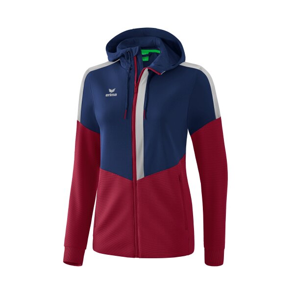 Erima Squad Trainingsjacke mit Kapuze Damen - navy/rot