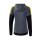 Erima Squad Trainingsjacke mit Kapuze Damen - grau/schwarz/gelb