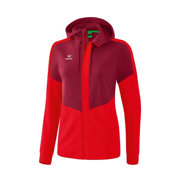 Erima Squad Trainingsjacke mit Kapuze Damen - rot