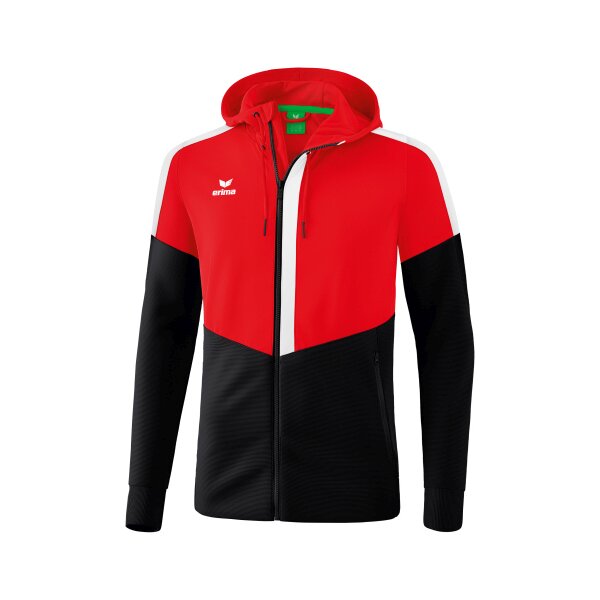 Erima Squad Trainingsjacke mit Kapuze Herren - rot/schwarz/weiß