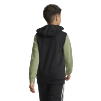 adidas Essentials Big Logo Colorblock Hoodie Kinder - schwarz/olivgr&uuml;n