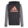 adidas Essentials Big Logo Colorblock Hoodie Kinder - schwarz/grau/rot