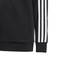 adidas Essentials 3-Streifen Fleece Full-Zip Hoodie Kinder - schwarz/wei&szlig;