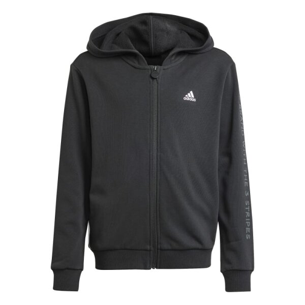 adidas Street Jam Full-Zip Hoodie Kinder - schwarz/weiß