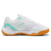 Puma Solarflash III Hallenschuhe Kinder - wei&szlig;/t&uuml;rkis