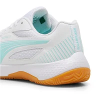 Puma Solarflash III Hallenschuhe Kinder - wei&szlig;/t&uuml;rkis