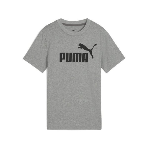 Puma ESS No. 1 Logo T-Shirt Kinder - grau/schwarz