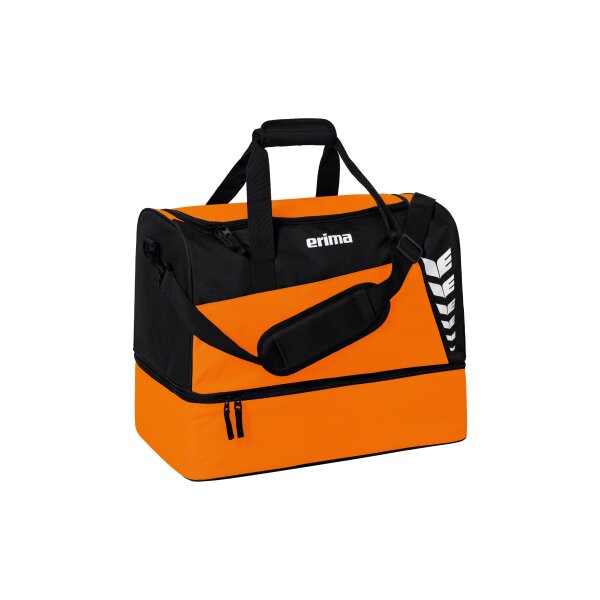 Erima Six Wings Sporttasche mit Bodenfach - orange/schwarz