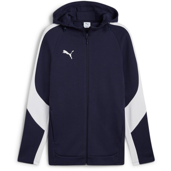 Puma teamEVOSTRIPE Full-Zip Hoodie Herren - navy/weiß