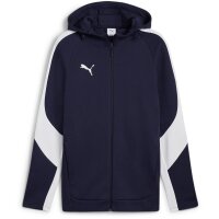 Puma teamEVOSTRIPE Full-Zip Hoodie Herren - navy/weiß