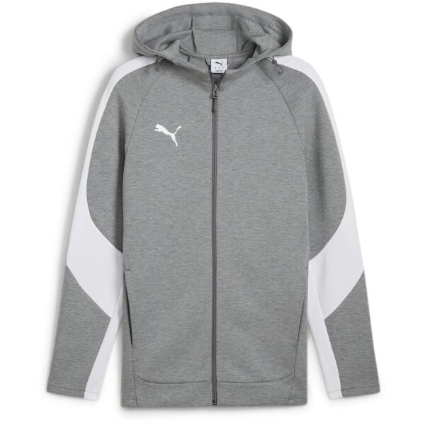 Puma teamEVOSTRIPE Full-Zip Hoodie Herren - grau/weiß