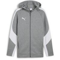 Puma teamEVOSTRIPE Full-Zip Hoodie Herren - grau/weiß