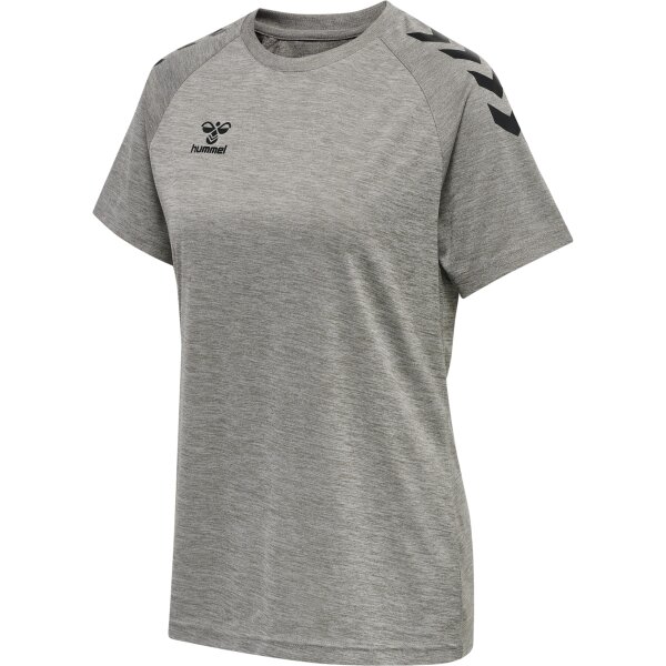 hummel Hmlcore Xk Core Poly Tee S/S Damen - grey melange