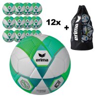 12x Erima Fußball Hybrid Lite 290 Gr.3 + Ballsack -...