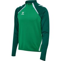 hummel Hmllead 2.0 Half Zip Herren - jelly bean/evergreen