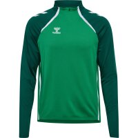 hummel Hmllead 2.0 Half Zip Herren - jelly bean/evergreen