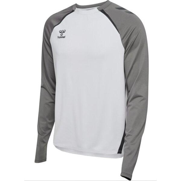 hummel Hmllead 2.0 Crew Sweat Herren - white/gray/black