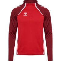 hummel Hmllead 2.0 Half Zip Herren - true red/maroon