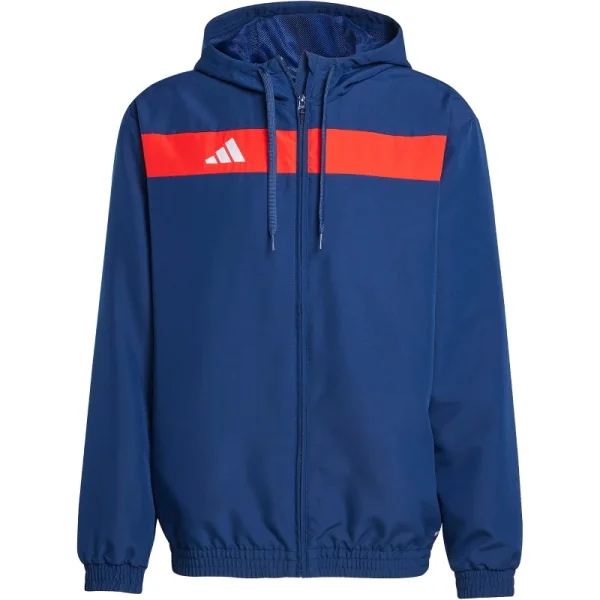 adidas Tiro 25 Essentials Woven Full-Zip Hoodie Herren - blau/rot