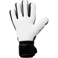 uhlsport Supersoft HN Flex FrameTorwarthandschuhe mit Fingerschutz - schwarz/wei&szlig;/neongelb