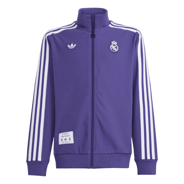 adidas Real Madrid Terrace Icons Trainingsjacke Kinder - lila/weiß