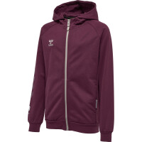 hummel Hmlmove Grid Cotton Zip Hoodie Kinder - grape wine