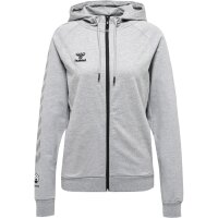 hummel Hmlmove Grid Cotton Zip Hoodie Woma Damen - grey melange