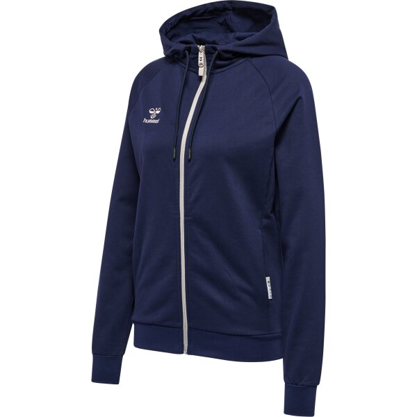 hummel Hmlmove Grid Cotton Zip Hoodie Woma Damen - marine