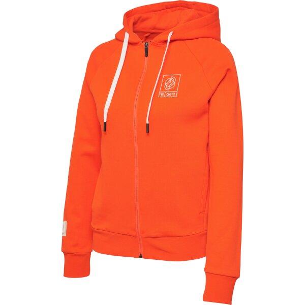 hummel Hmlgg12 Sweat Zip Hoodie Damen - cherry tomato